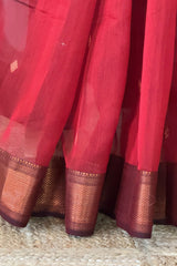 Opulent Maroon Copper Zari Saree