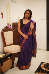 Timeless Bangani Copper Zari Saree