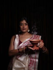 Alapana Handpainted Kosa silk Saree