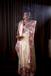 Alapana Handpainted Kosa silk Saree