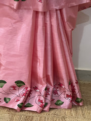Pink Pichwai Hand-painted Saree