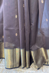 Imperial Coca Cola Maheshwari Silk Saree with Heavy Border & Phool Booti