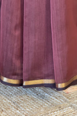 Regal Coffee Kosa Pallu Piping Saree