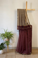 Regal Coffee Kosa Pallu Piping Saree