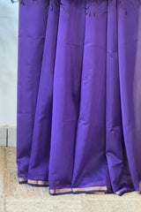 Majestic Navy Kosa Pallu Piping Saree