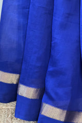 Regal Navy Blue Resham Patta Zari Saree