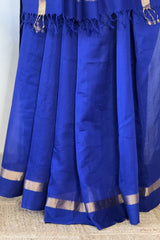 Regal Navy Blue Resham Patta Zari Saree