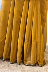 Timeless Wine + Gold On Yellow Star Booti Saree