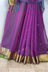 Regal Purple Triangle Boota Saree