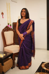 Timeless Bangani Copper Zari Saree