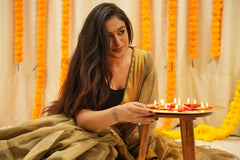 Majestic Gray Broad zari checks Saree
